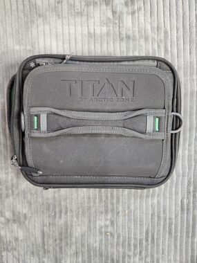 Titan Arctic Zone Expandible Crush Resistant Fridge Cold Lunch Pack Gray Green